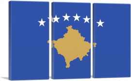 Kosovo Country Flag-3-Panels-60x40x1.5 Thick