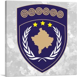 Kosovo Coat of Arms-1-Panel-36x36x1.5 Thick