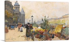 The Flower Market In The City-1-Panel-18x12x1.5 Thick