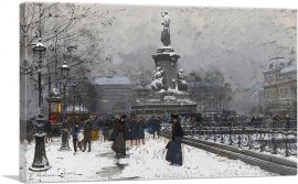 The Place Of The Republic With Snow-1-Panel-40x26x1.5 Thick