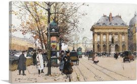 The Quays Of The Seine In Autumn-1-Panel-40x26x1.5 Thick
