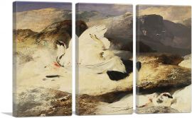Ptarmigan in a Landscape 1833-3-Panels-60x40x1.5 Thick