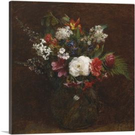Flowers 1864-1-Panel-18x18x1.5 Thick