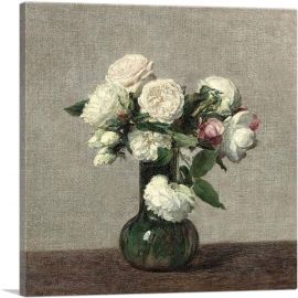Roses 1888-1-Panel-18x18x1.5 Thick