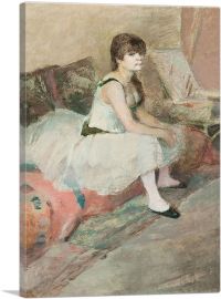 Dancer Seated on a Pink Couch 1884-1-Panel-12x8x.75 Thick