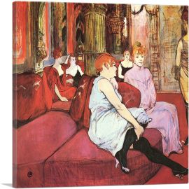 In the Salon of Rue des Moulins 1894-1-Panel-12x12x1.5 Thick