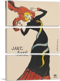 Jane Avril 1899-3-Panels-90x60x1.5 Thick