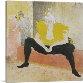 La Clownesse Assise - Mademoiselle Cha-u-Kao 1896-1-Panel-18x18x1.5 Thick