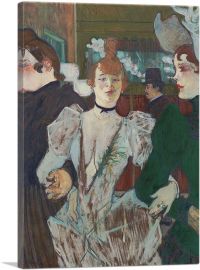 La Goulue at the Moulin Rouge With Two Women 1892-1-Panel-26x18x1.5 Thick