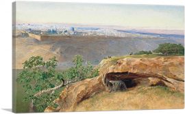 Jerusalem Looking North West 1859-1-Panel-12x8x.75 Thick