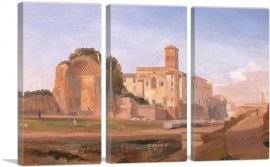 Temple Of Venus And Rome 1940-3-Panels-60x40x1.5 Thick
