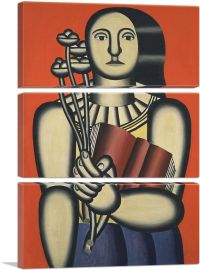 Woman With a Book 1923-3-Panels-60x40x1.5 Thick