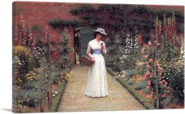 Lady in a Garden-1-Panel-12x8x.75 Thick