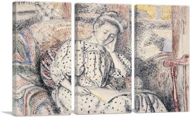 Woman Resting On a Couch-3-Panels-90x60x1.5 Thick