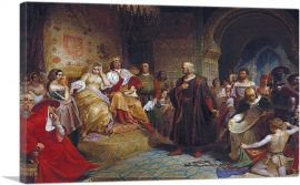 Columbus Before The Queen 1843-1-Panel-18x12x1.5 Thick