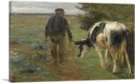 Farmer And Cow 1847-1-Panel-18x12x1.5 Thick