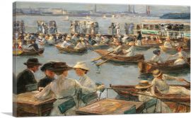 On The Alster In Hamburg 1910-1-Panel-18x12x1.5 Thick