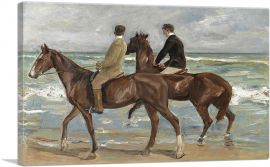 Two Riders On The Beach 1901-1-Panel-26x18x1.5 Thick