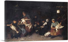 Women Plucking Geese 1872-1-Panel-40x26x1.5 Thick
