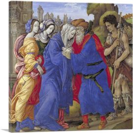 Meeting Of Joachim Anne Outside Golden Gate Of Jerusalem 1497-1-Panel-26x26x.75 Thick