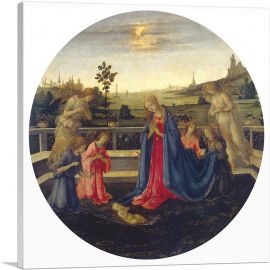 Adoration Of The Christ Child 1480-1-Panel-18x18x1.5 Thick