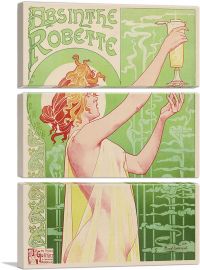 Absinthe Robette Saturated 1896-3-Panels-60x40x1.5 Thick