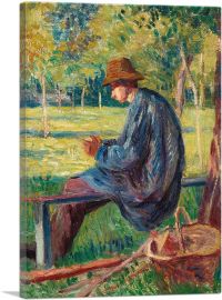In The Garden Of Her Father In Eragny 1895-1-Panel-60x40x1.5 Thick