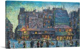 Paris Animated Street Evening 1896-1-Panel-40x26x1.5 Thick