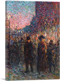 The Boulevards At Night Paris 1893-1-Panel-40x26x1.5 Thick