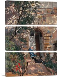 Garden Friant Street At The Small Montrouge-3-Panels-90x60x1.5 Thick