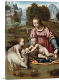 The Madonna And Child With The Infant St John Baptist-1-Panel-12x8x.75 Thick