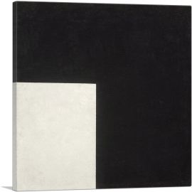 Black and White Suprematist Composition 1915-1-Panel-12x12x1.5 Thick