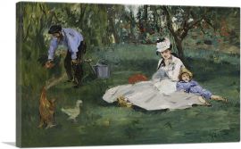 The Monet Family in Their Garden at Argenteuil 1874-1-Panel-12x8x.75 Thick