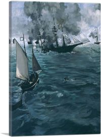 The Battle of the Kearsarge and the Alabama 1864-1-Panel-40x26x1.5 Thick