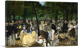Music in the Tuileries Garden 1862-1-Panel-18x12x1.5 Thick