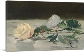 Two Roses on a Tablecloth 1883-1-Panel-12x8x.75 Thick