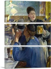Corner of a Cafe-Concert 1880-3-Panels-90x60x1.5 Thick
