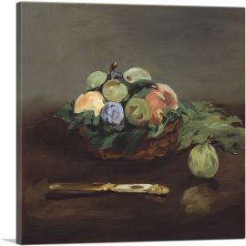 Basket of Fruit 1864-1-Panel-12x12x1.5 Thick