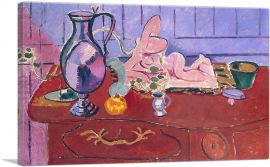 Pink Statuette and Jug on a Red Chest of Drawers 1910-1-Panel-26x18x1.5 Thick