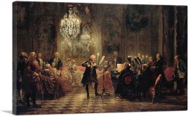 Flute Concert Of Frederick The Great In Sanssouci 1850-1-Panel-40x26x1.5 Thick