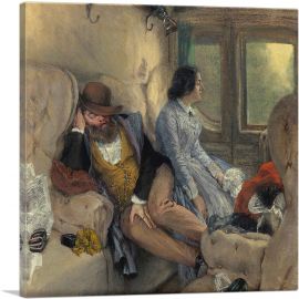 In a Railway Carriage After a Night's Journey-1-Panel-18x18x1.5 Thick