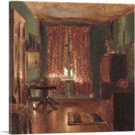 The Artist's Sitting Room In Ritterstrasse 1851-1-Panel-18x18x1.5 Thick