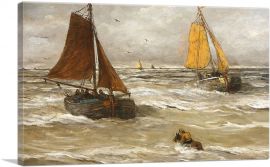 Man On Horse In Rough Seas-1-Panel-26x18x1.5 Thick