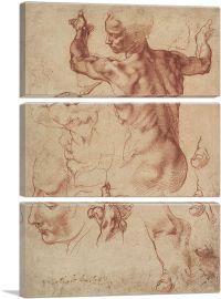 Studies for the Libyan Sibyl 1511-3-Panels-60x40x1.5 Thick