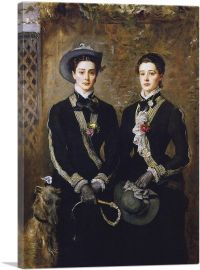 Twins Portrait Kate Edith And Grace Maud Hoare 1876-1-Panel-26x18x1.5 Thick
