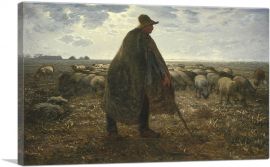 Shepherd Tending His Flock-1-Panel-26x18x1.5 Thick