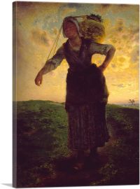 A Norman Milkmaid at Greville 1871-1-Panel-26x18x1.5 Thick