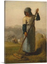 Woman with a Rake 1857-1-Panel-40x26x1.5 Thick