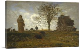 Autumn Landscape with a Flock of Turkeys 1873-1-Panel-12x8x.75 Thick