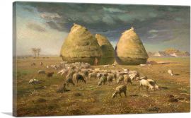 Haystacks - Autumn 1874-1-Panel-26x18x1.5 Thick